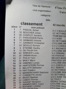 Classement Vitry Le François
